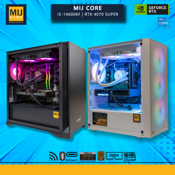 PC Gaming Desain Rakitan Medan dengan CPU Intel Core i5 dan GPU RTX 4070 SUPER