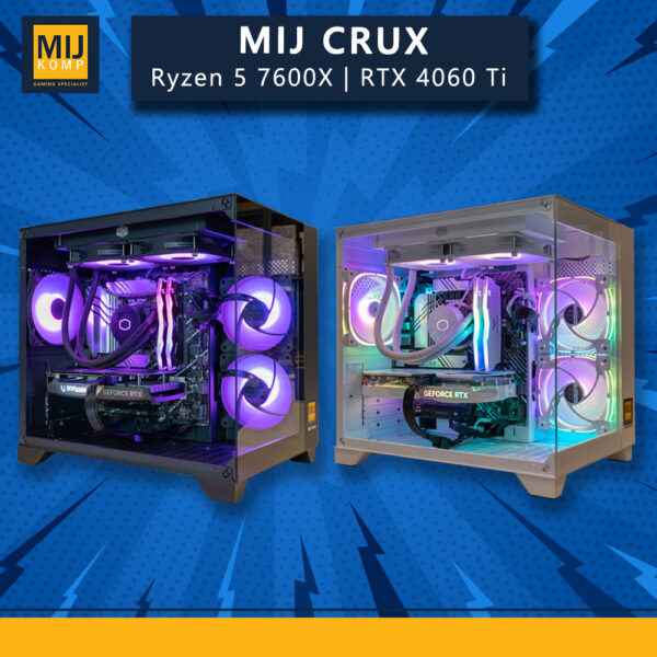 MIJ CRUX / AMD RYZEN 5 7600X / RTX 4060 Ti / PC GAMING DESAIN
