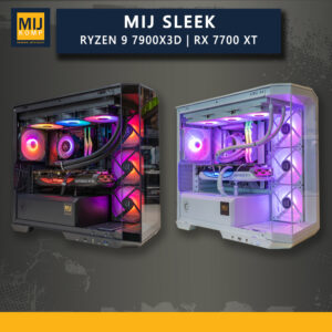 MIJ SLEEK / AMD RYZEN 9 7900X3D / RX 7700 XT / PC GAMING DESAIN