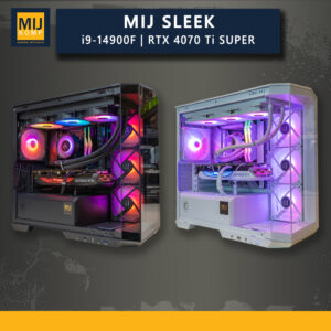 MIJ SLEEK / INTEL CORE i9-14900F / RTX 4070 Ti SUPER / PC GAMING DESAIN