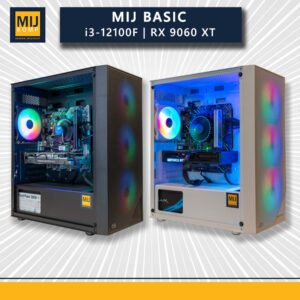 MIJ BASIC / INTEL CORE i3-12100F / RX 9060 XT / PC GAMING DESAIN